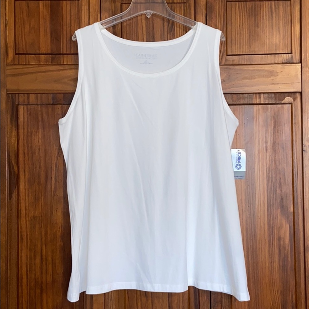 Catherines white tank top 2X 22/24W